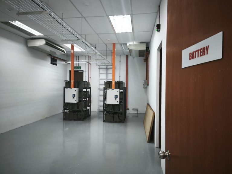 Battery room supporting redundant power at the SGS facility