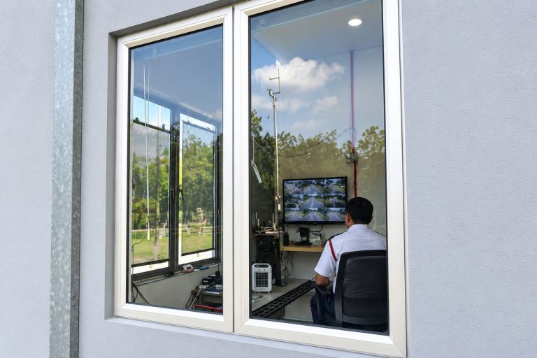 The 24-hour security and operations monitoring room