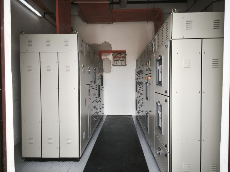 Main switchboard room at the SGS facility