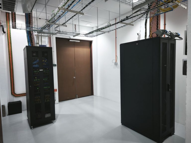 Telecommunications room at the SGS facility